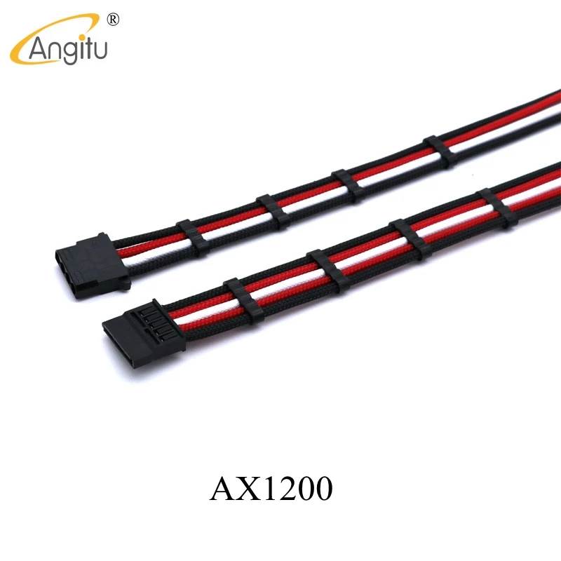 

Premium Sleeved SATA Molex Modular Power Cable for Corsair AX1200