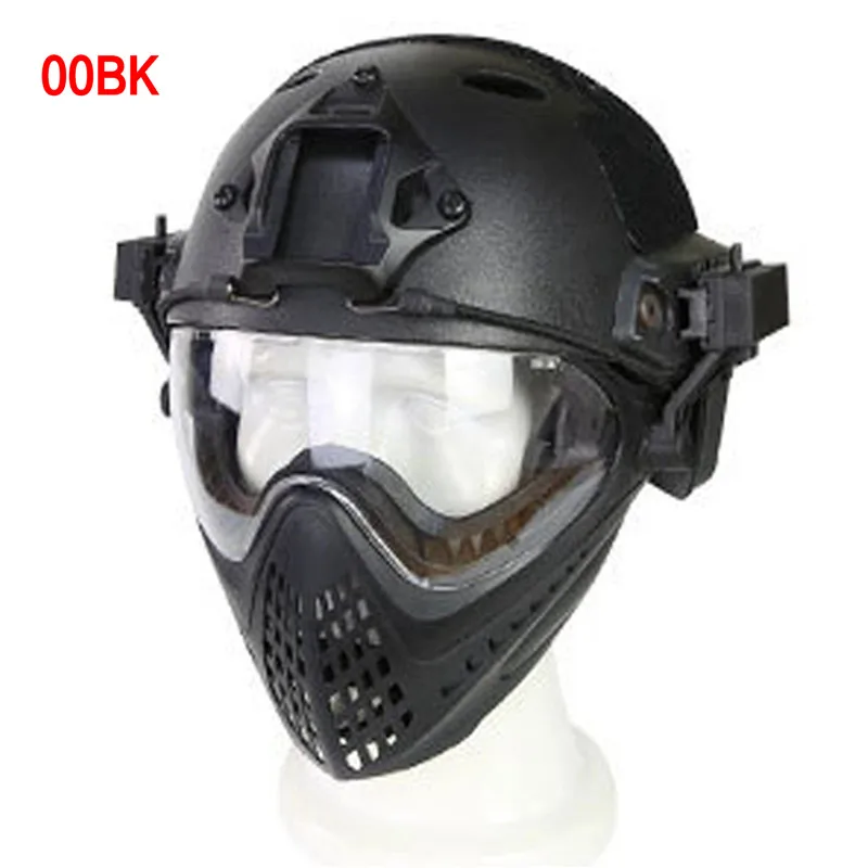 Тактический шлем маска страйкбол Пейнтбол Общий шлем для CS Военный Тактический Защитный Шлем Страйкбол Полная защита лица