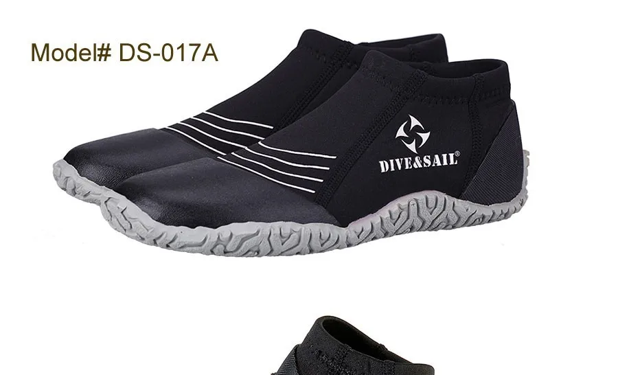 DS-017-1-Premium-5mm-Neoprene-High-Top-Zipper-Boots-and-3mm-Neoprene-Lowt-Top-Pull-On-Shoes-for-Wading,-Fishing,-Diving,-Snorklling-