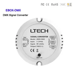 LTECH EBOX-DMX 2,4 ГГц RF/DMX512 вход DMX преобразователь сигнала 5 ~ 24 В постоянного тока Беспроводной модуль LT-BUS контроллер Бесплатная доставка