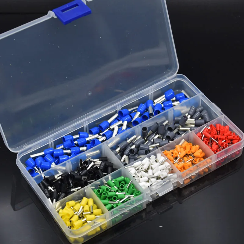 

620pcs Electrical Wire Cable Tube Insulated Cord Pin End Terminals Copper Crimp Connector Bootlace Ferrules Kit Set 22-10AWG