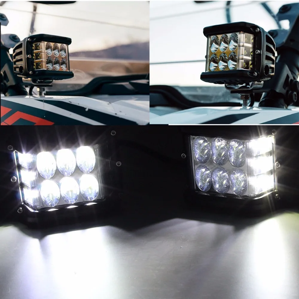 60 Вт 4 дюйма Cubes Pod светодиодный светильник 12 в 24 В точечный прожектор для 4x4 внедорожный ATV Грузовик Лодка UTV Авто Вождение светильник светодиодный бар