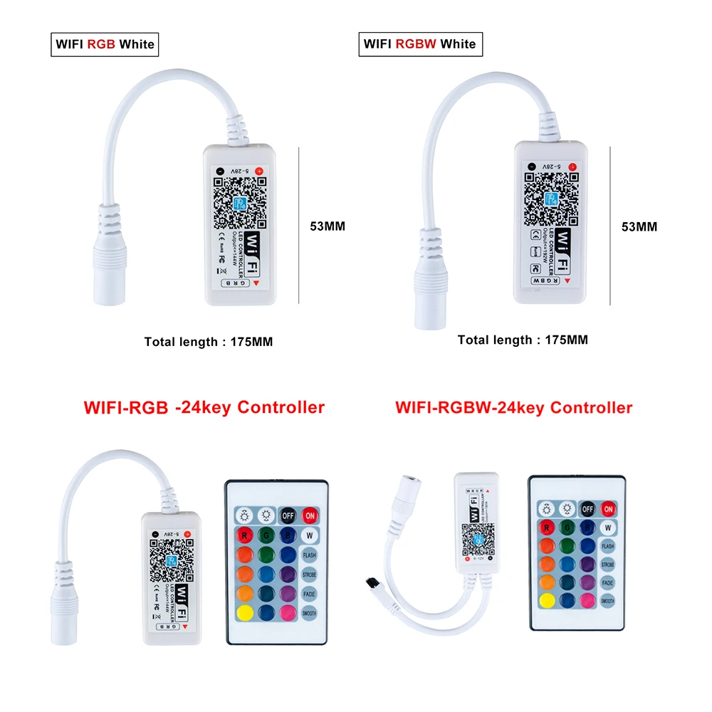 DC 5 в 12 В Мини Wifi светодиодный беспроводной контроллер USB светодиодный Bluetooth пульт дистанционного управления Android IOS для RGB RGBW светодиодный светильник