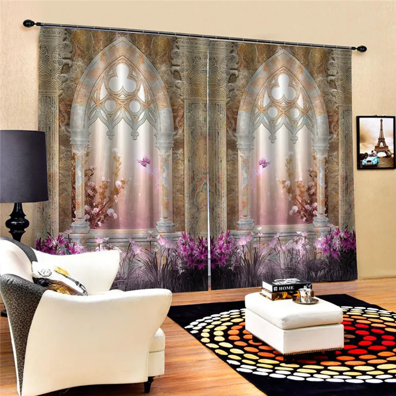 Flower Curtains for Living Room Blackout Curtain Decorative Window Treatment Drapes Decor Digital Print 3D Blackout