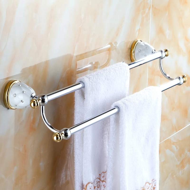 Skup Euorpe antyczny ceramiczny i złoty kryształ zestaw akcesoriów łazienkowych ścienny wieszak na ręczniki poszycie złoty sprzęt do zawieszenia garnitur