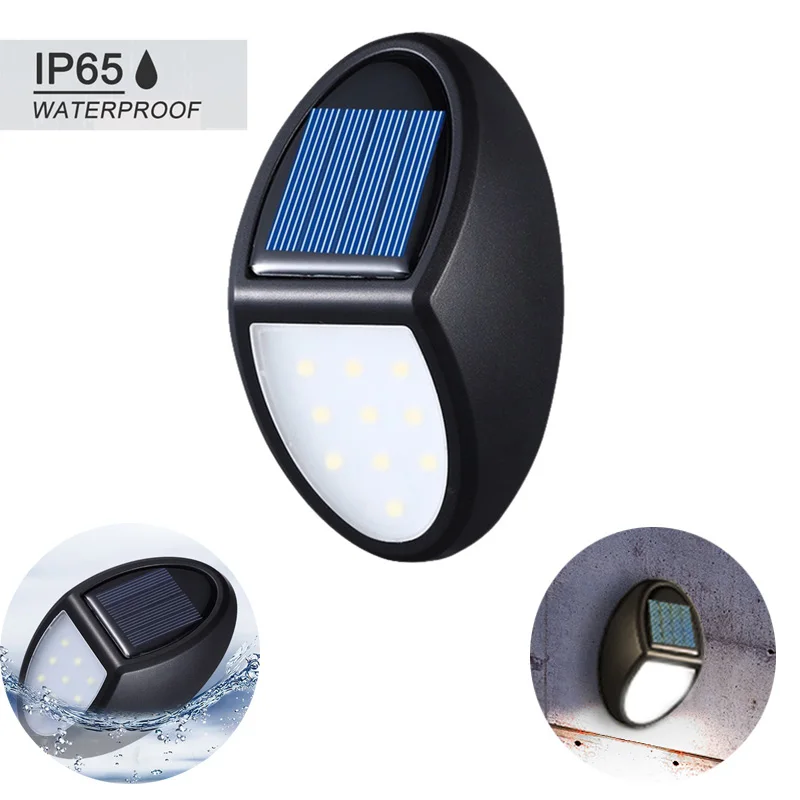 

Dozzlor 10 LED Solar Light Waterproof IP65 Security Wall Lamp Energy Saving Yard Path Home Garden Emergency Lamp Sconce