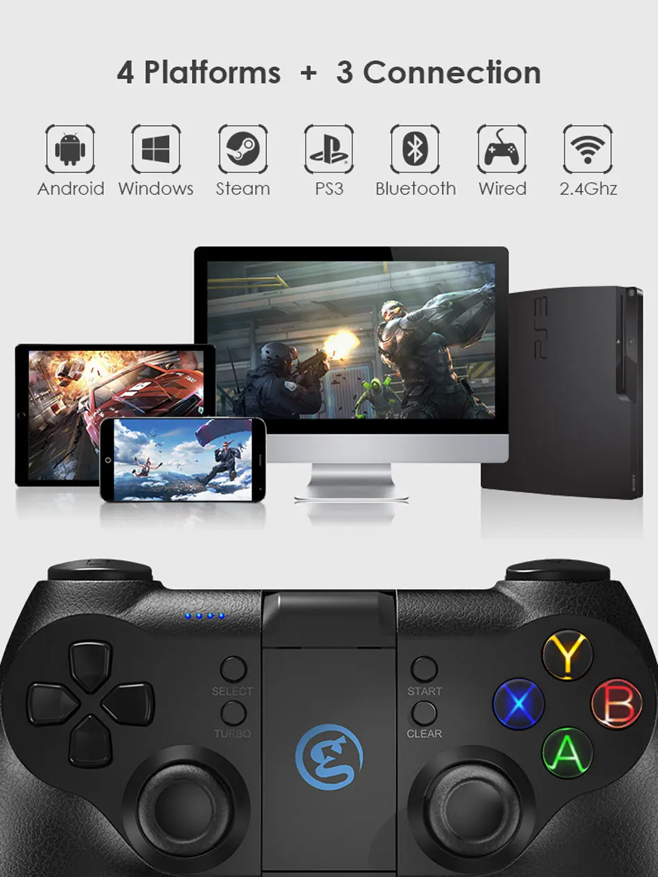 GameSir T1s Bluetooth беспроводной игровой контроллер геймпад для Android/Windows PC/VR/tv Box/PS3 лучший подарок на Рождество