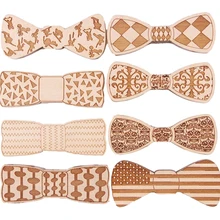 Высококачественный деревянный лук экологичный модный ленивый дизайн экономит время роскошный вид лазерная гравировка Магнитная Pajarita De Mader