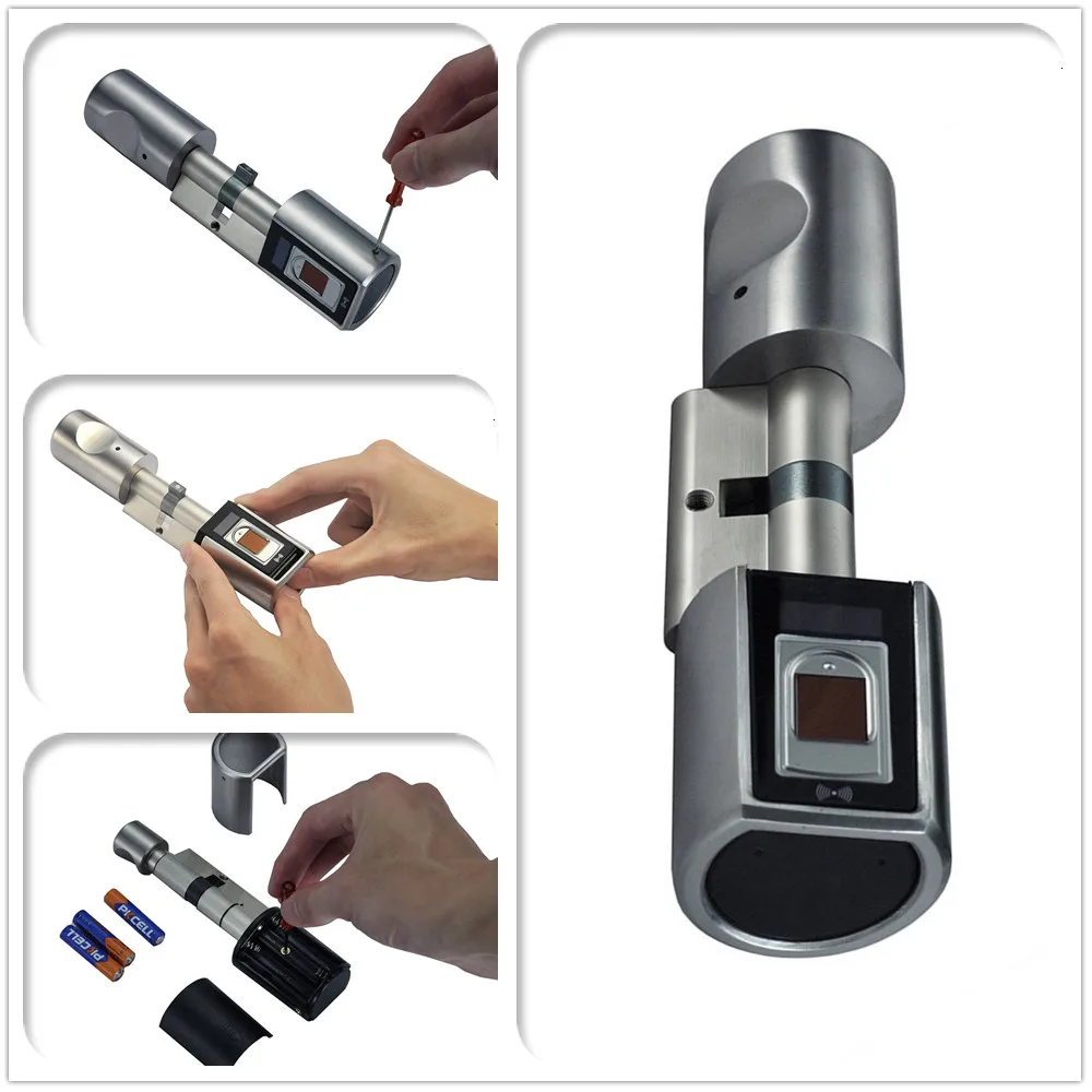 Биометрический Bluetooth приложение умный дверной замок цилиндр, удаленное разблокирование и регулируемый без ключа водонепроницаемый для ЕС дверной замок