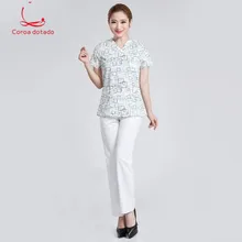 Корейский дизайн и цвет Чистый хлопок Одежда для медсестер Лето Новая мода красота Больничная Униформа клиника тонкая одежда на стойке регистрации