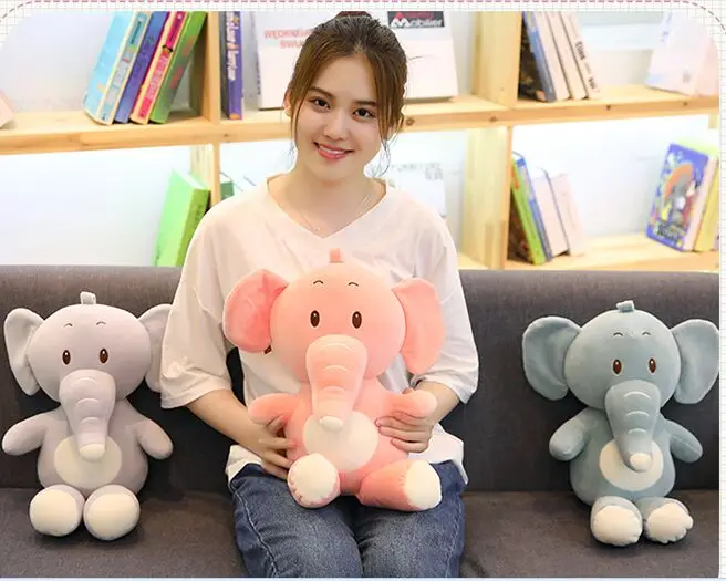 

about 50cm cartoon elephant plush toy down cotton soft doll throw pillow Christmas gift s2524