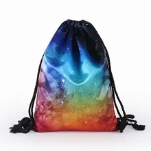 3D звезда шаблон сумка для путешествий со шнурком Drawstring Рюкзак Для женщин Мужская Повседневная Повседневное девушки распылитель ранцевого типа для с наружные сумки для путешествий