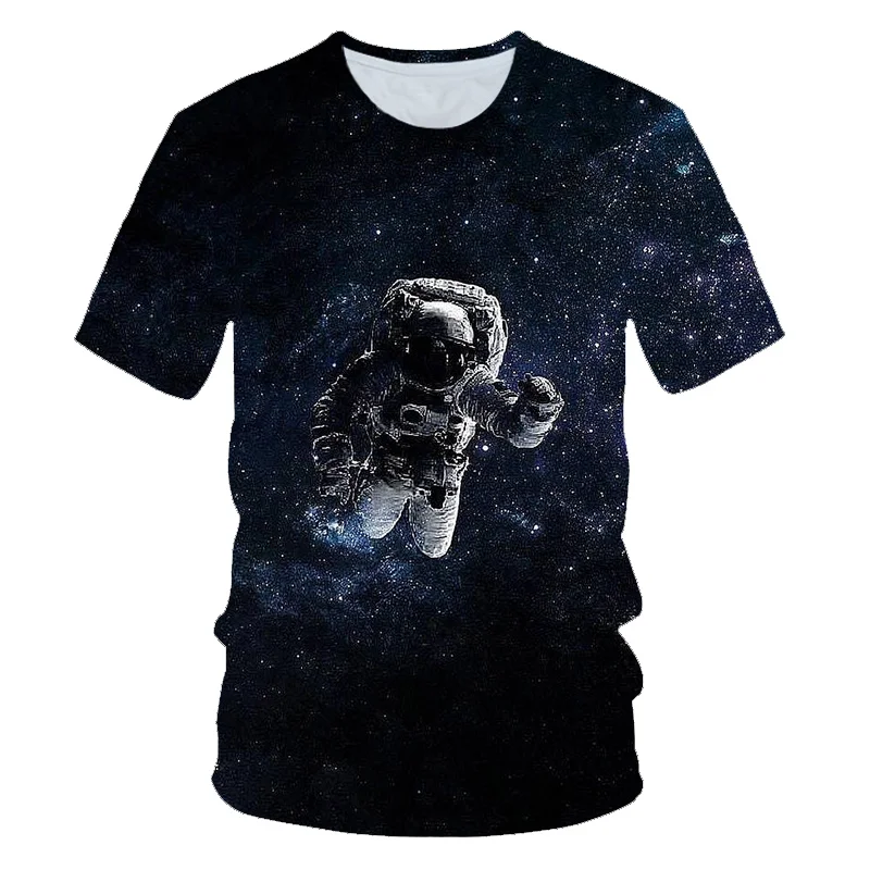 Лето новая мужская одежда футболка 3D Космос астронавт Футболка с принтом космический корабль 3D футболки Rocket homme StarmanX футболки - Цвет: PT610