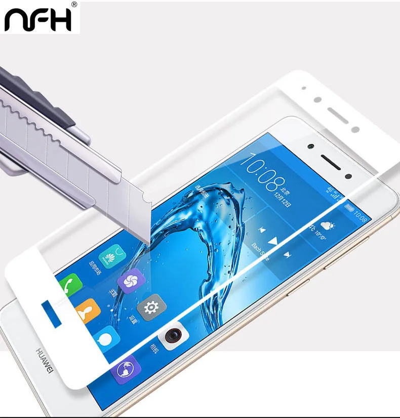 

NFH Tempered Glass For Huawei Honor 6c Screen Protector Protective Film Case On Honor 6C Glass Film Full Cover Glass Enjoy 6s