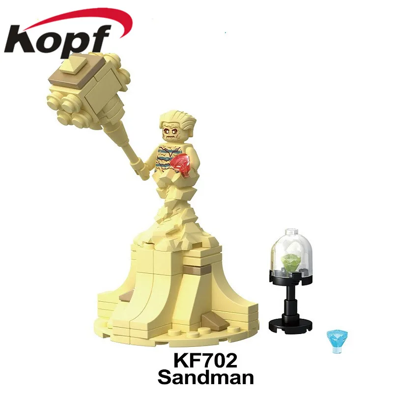 

Legoed Minifigured Super Heroes Marvel Adventure Comics Sandman Wesley Dodds Ninjagoed Bricks Doll Toys For Children Gift KF702