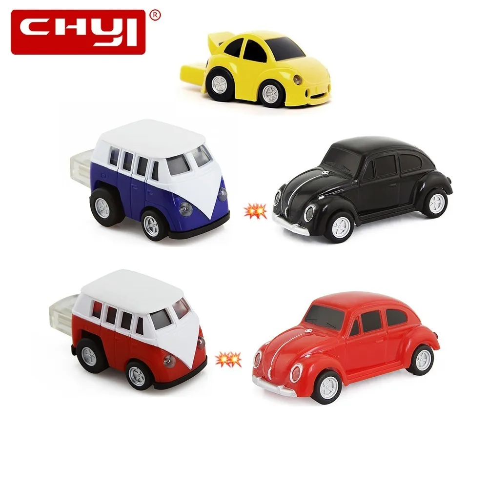 

CHYI Car USB Flash Drive 4GB 8GB creative 3D Mini Wagon 16GB 32GB pen drive funny disk memory stick Pendrive gift For PC Laptop