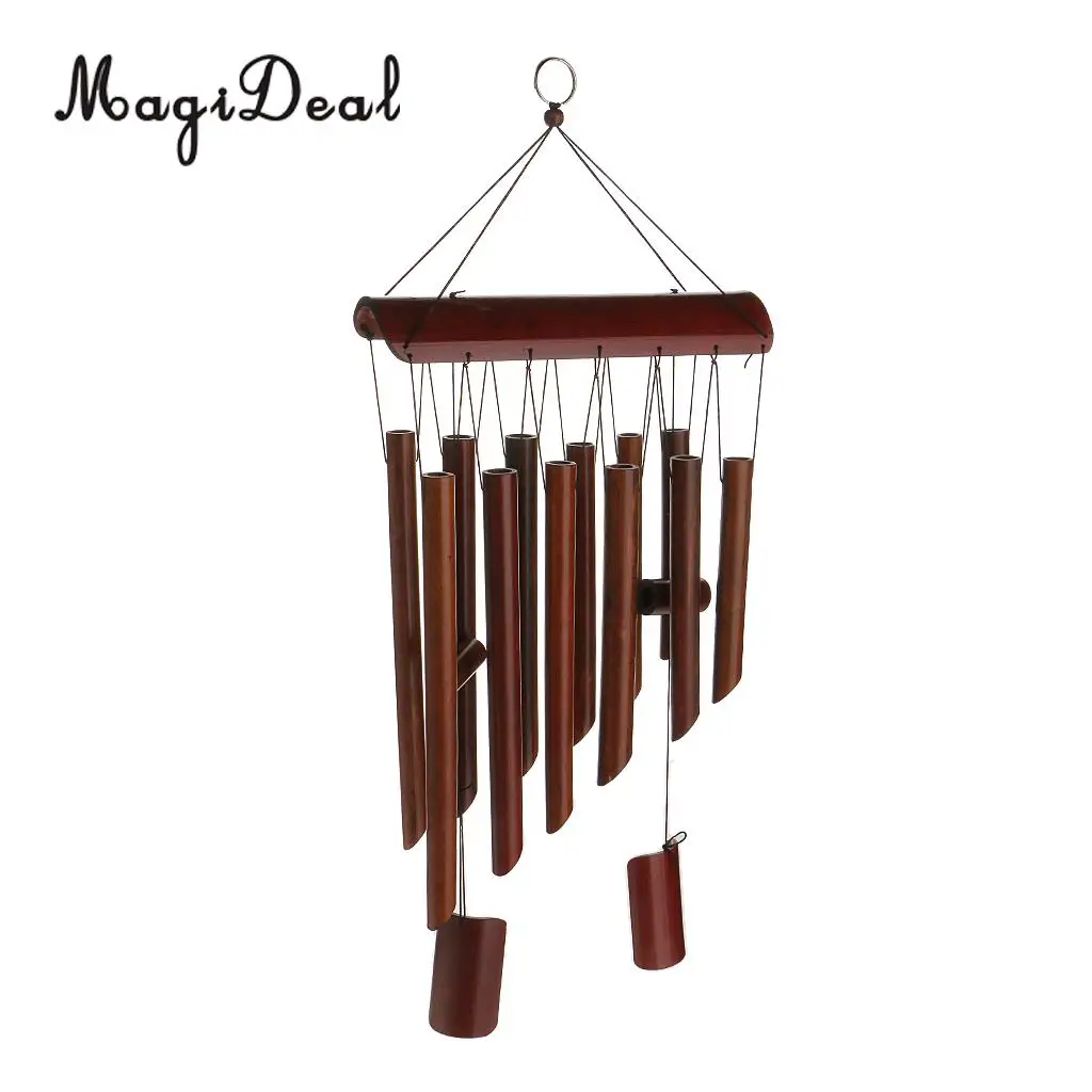 MagiDeal Antique Wind Chimes Relaxing Bamboo Yard Garden Outdoor Living Han...