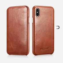Чехол icarer для iPhone X чехол бумажник из натуральной кожи XS Apple