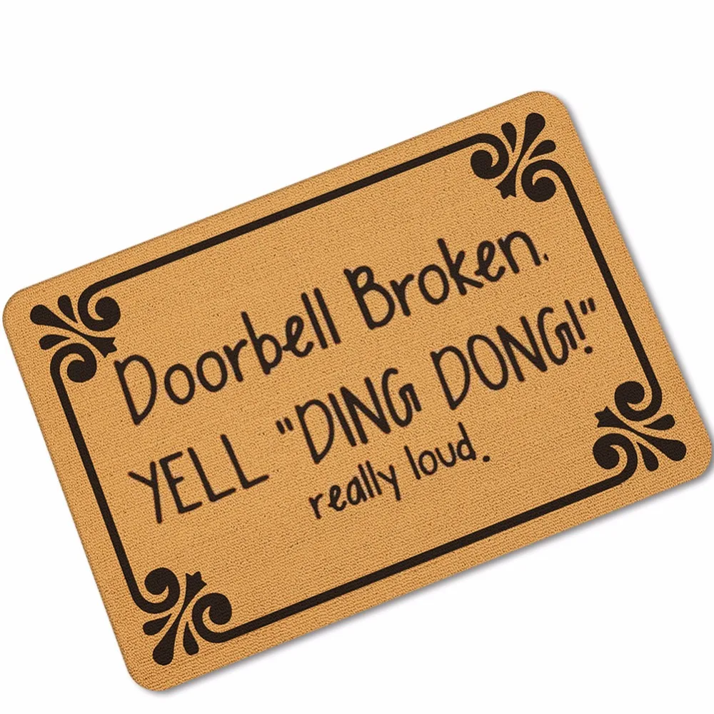 Rubber Doormat Ask Not For Whom The Dog Barks for Entrance Front Outdoor Rug, Bathroom, Kitchen Floor - Non-Slip Dust Carpet image 4