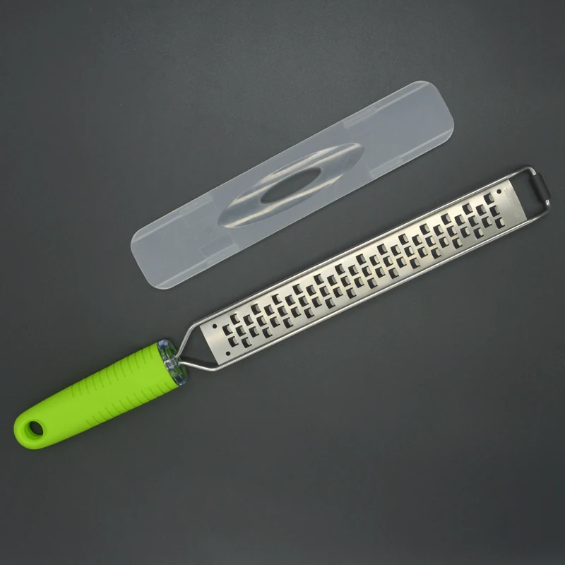2017Free shipping microplane lemon zester, cheese grater with green