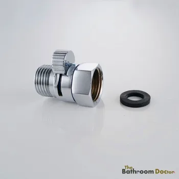 

G1/2" Plumbing Flow Valve Solid Brass Water Control Valve Shut Off Valve for Bidet Sprayer or Shower Head, Water saving 11-018