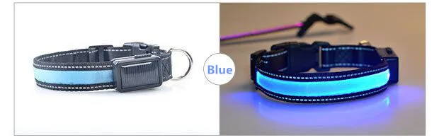 FD38 ошейник для питомца собаки Солнечный светоизлучающий USB зарядка Высокое
