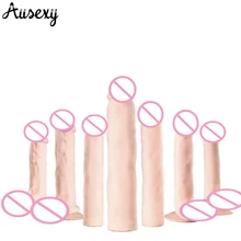 AUEXY Realistic Artificial Penis Dick Soft Silicone Dildo Suction Cup Male Woman Masturbator Adult Sex Toys Dildos
