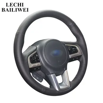 

Hand-stitched Black Artificial Leather Steering Wheel Covers Wrap for Subaru Legacy 2016 Outback 2015 2016 XV 2016 Forester 2016