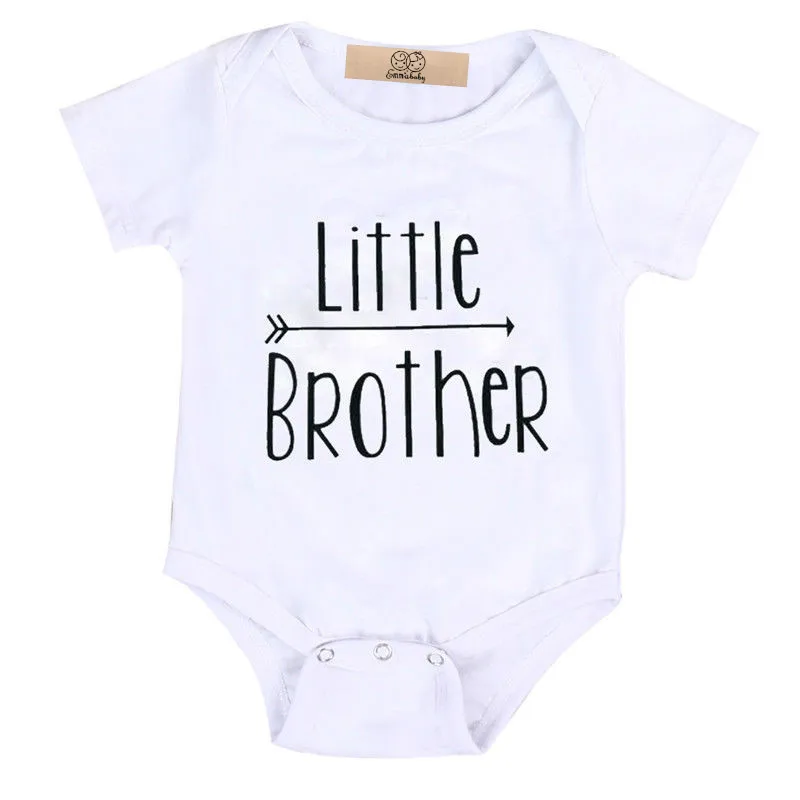 Big Brother Baby Boys T shirt Little Brother Baby Bodysuits Summer