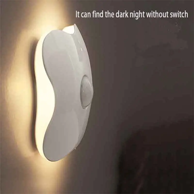 

Mini PIR Motion Sensor Light LED Night Light Smart Human Body Induction Nightlight Battery Closet Cabinet Toilet Lamps Light