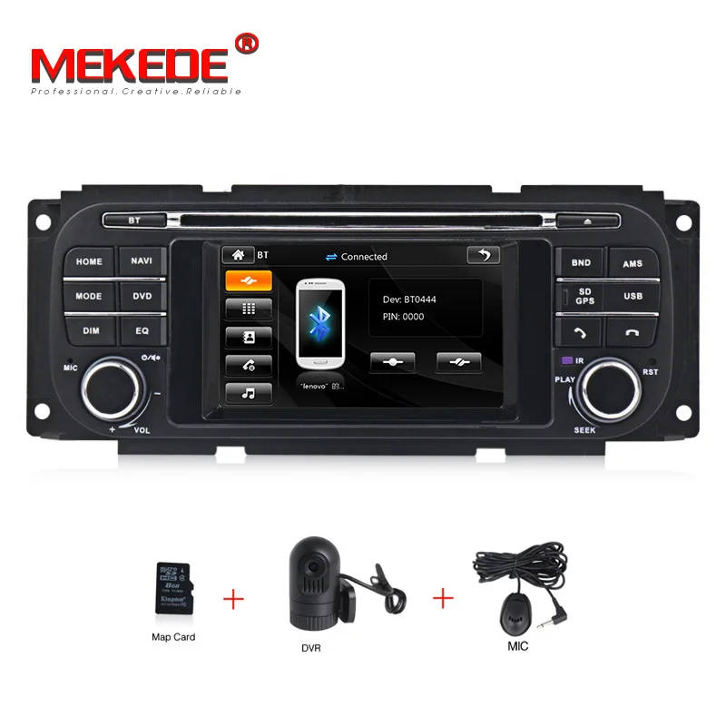 MEKEDE авторадио навигатор с GPS, DVD стерео головное устройство для Dodge Ram/Chrysler PT Cruiser/Jeep Grand Cherokee - Цвет: CAR DVD DVR