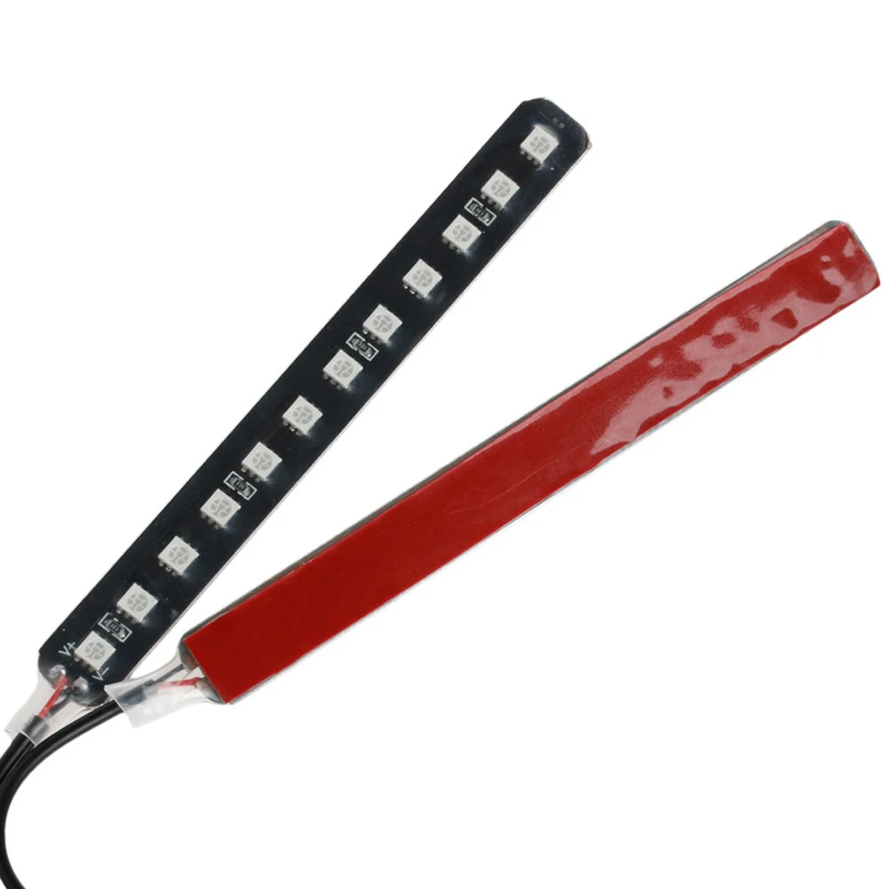  Car Atmosphere Lamp styling Light Dash Floor Foot LED Strip Lights 2x12 LED Lighter LED Decoration  - 32986913449