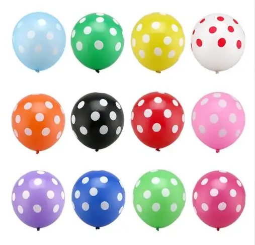 10 шт./партия 12 дюймовые латексные воздушные шары в горошек цветные воздушные шары для свадьбы, дня рождения, декорации, воздушные шары