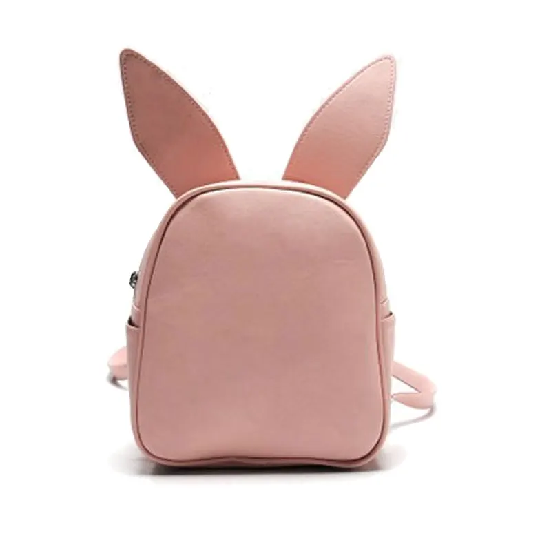 

Korean Girls Backpacks Cute Rabbit Women Bags Wing Fashion Casual PU Small Teenage Backpack For Girls Bag Cat School Bag