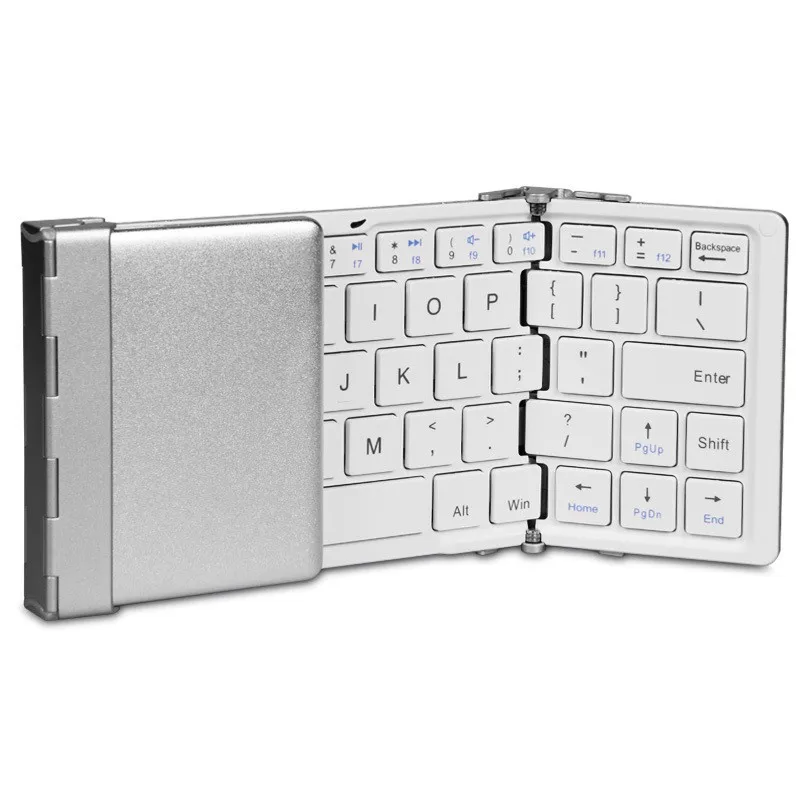 Алюминиевая Bluetooth V3.0 клавиатура складная ультра мини-клавиатура с полными клавишами Беспроводная клавиатура для путешествий для IOS/Android/Windows