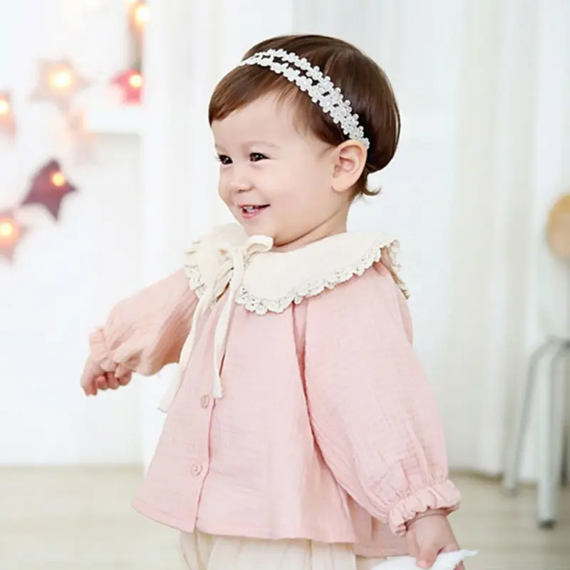 

Infant Toddler Girl Detachable Lace Cotton Fake False Collar Tie Ribbon Choker Shawl For Baby Girls
