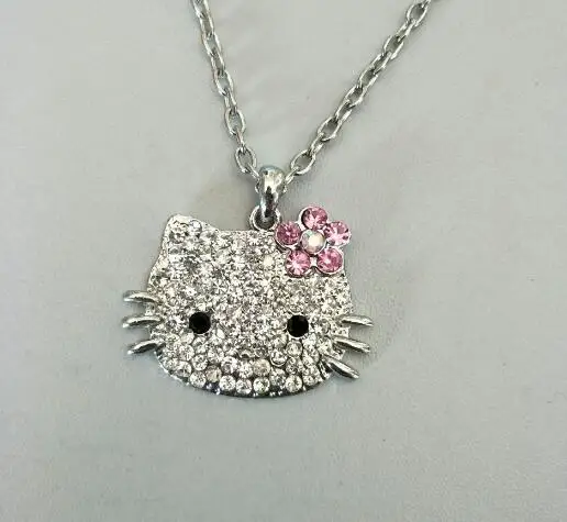 Цепочки и ожерелья cat Jewelry Bojiux Нержавеющая сталь цепи Цепочки и Ожерелья Подвески милый котенок кошка Цепочки и ожерелья s Модные украшения для женщин - Окраска металла: Платиновое покрытие