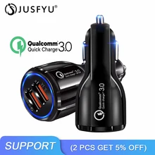 Автомобильное зарядное устройство, 2 порта, QC3.0, 2,0, быстрая зарядка, зарядное устройство для мобильного телефона, 3.1A, Быстрая автомобильная зарядка для iPhone, usb-кабель, адаптер для зарядки в автомобиле
