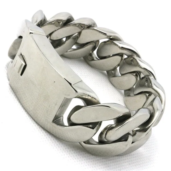 

BC0047 174g 25MM Man Polishing Cool Bracelet 316L Stainless Steel Top Quality Hot Valentine's Day Gift