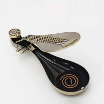 

YX Creative Lute Copper Alloy Incense Burner Handmade Crafts Home Decor Coil Stick Incense Holder Tearoom Ornaments Decorations