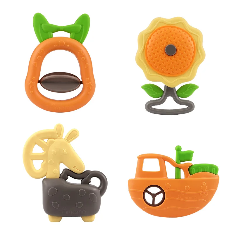 Tumama 4~10pcs Baby Rattles Toys Animal Music Hand Shake Bed Bell Newborns Cute Animal Rattles Baby Toys Hanging Rattles Toy 