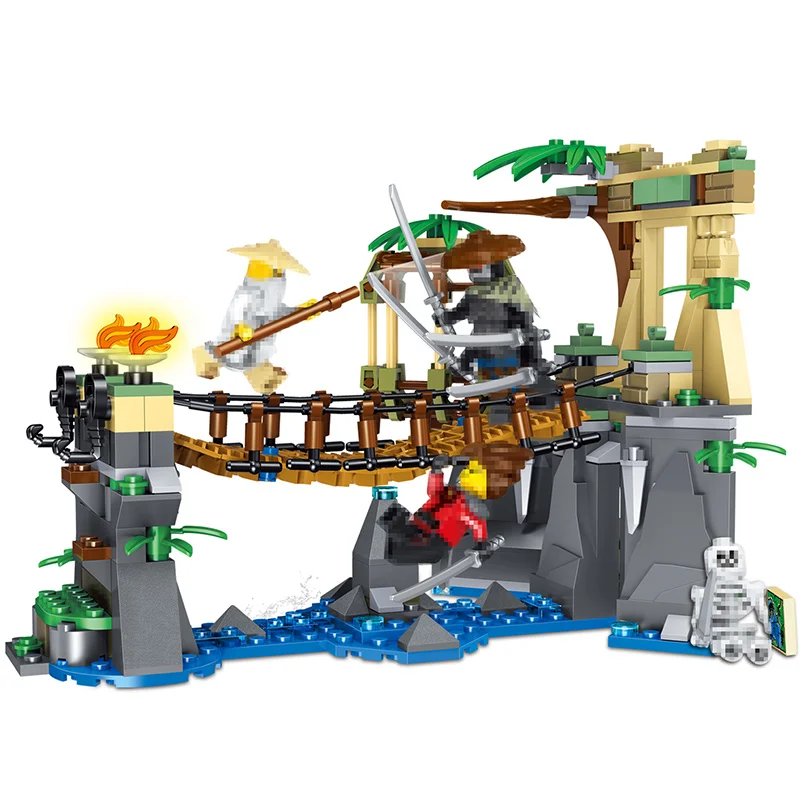 

LegoINGLYS Ninjago Figures Early Edication Toys for Children Building Blocks Phantom Bridge Battle 336pcs DIY Toys for Boys
