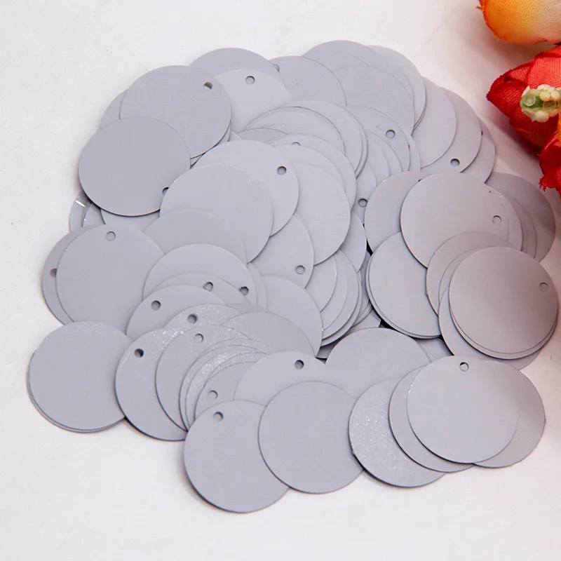 Matte silver Блестки 20 мм Новые Красивые матовые свободные блестки плоские Artesanatos фурнитура для шитья свадебные аксессуары для одежды 20 г - Цвет: Matte silver