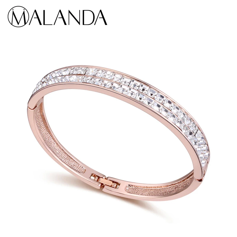 

MALANDA Brand luxury jewelry Crystal From Swarovski Bracelets Fashion Style Bracelet Bangles For Women Wedding Party Accessories