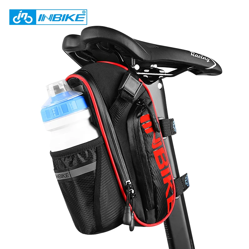 INBIKE Bicycle Saddle Bag With Water Bottle Pocket Waterproof MTB Road
