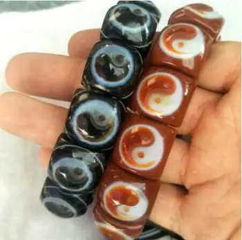 

Wholesale fashion Natural stone Agates square Lucky beads Handmade Jewelry Accessories DIY Making for Bracelet F2