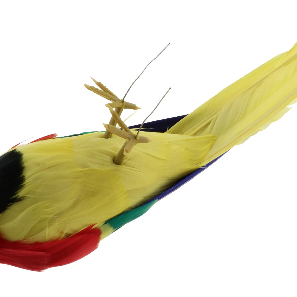 Simulation Parrot Model Artificial Feather Bird Animal Figurine Home Garden Sculptures Yard Law Ornament Decor Fancy Dress Party