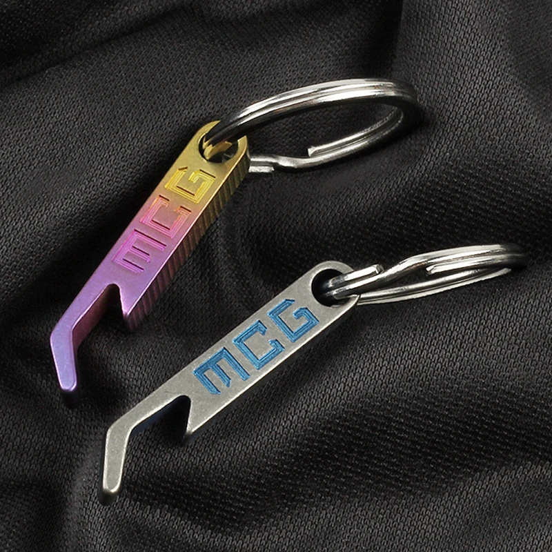 

Titanium Alloy Bottle Opener Pocket Multi Tool Outdoor EDC Mini Titanium Bottle Opener