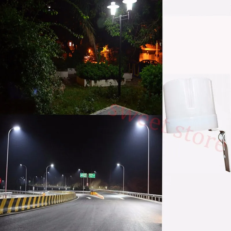 Adjustable AC 220V 25A Automatic Light Sensor Detector Switch Photoelectric Photo Switch Sensor Control Switch Outdoor 50HZ  (5)