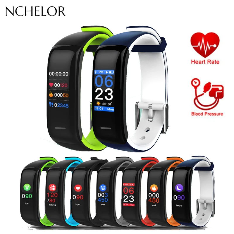 

NEW Smart Band P1 Plus Color Screen Fitness Watch Heart Rate Tracker Blood Pressure Monitor IP67 Waterproof H3 Smart Bracelet